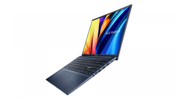 VivoBook D1603QA NoOS Quiet Blue (finger print) - widok frontu prawej strony