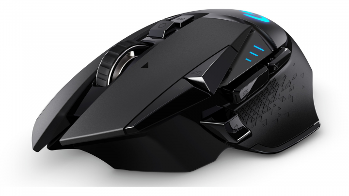 Logitech G502 LIGHTSPEED - widok frontu lewej strony