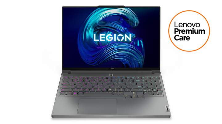 Laptop Lenovo Legion 7 16IAX7 W11H Storm Grey (premium care) - widok frontu