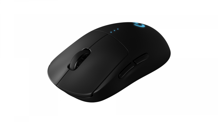 Mysz bezprzewodowa Logitech G Pro optyczna Gaming czarna 910-005272 - widok z boku