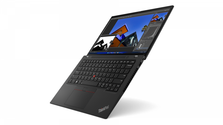 Laptop Lenovo ThinkPad T14 G3 W11P czarny - widok frontu prawej strony2