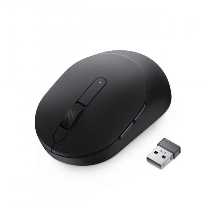 Mysz optyczna bezprzewodowa Dell Pro MS5120W czarna - widok frontu prawej strony
