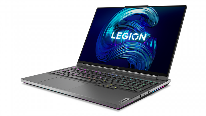 Laptop Lenovo Legion 7 16IAX7 W11H Storm Grey - widok frontu prawej strony