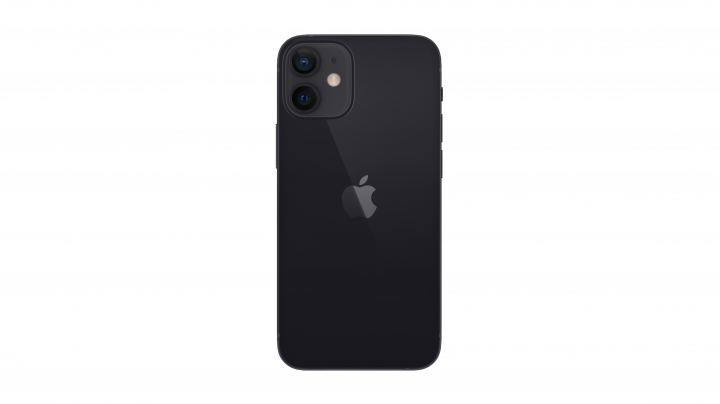 Smartfon Apple iPhone 12 mini czarny - widok tyłu