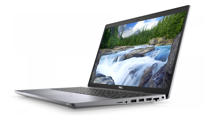 Laptop Dell Latitude 5520 szary - widok frontu prawej strony 