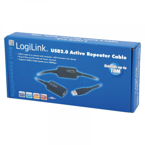 Przedłużacz aktywny LogiLink USB 2.0 10,0m UA0143