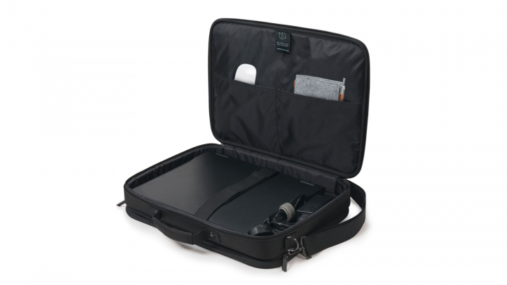 Torba do laptopa DICOTA Eco Multi Plus BASE 156 D30491-RPET czarna - otwarta