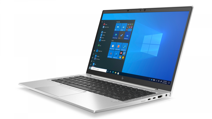 Laptop HP EliteBook 840 G8 srebrny - widok frontu prawej strony
