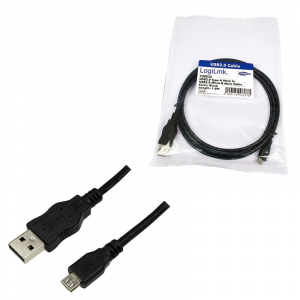 Kabel LogiLink USB 2.0 - microUSB 1,8m CU0034
