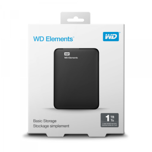 Dysk zewnętrzny WD Elements Portable 2.5'' 1TB USB 3.0, Black WDBUZG0010BBK-WESN