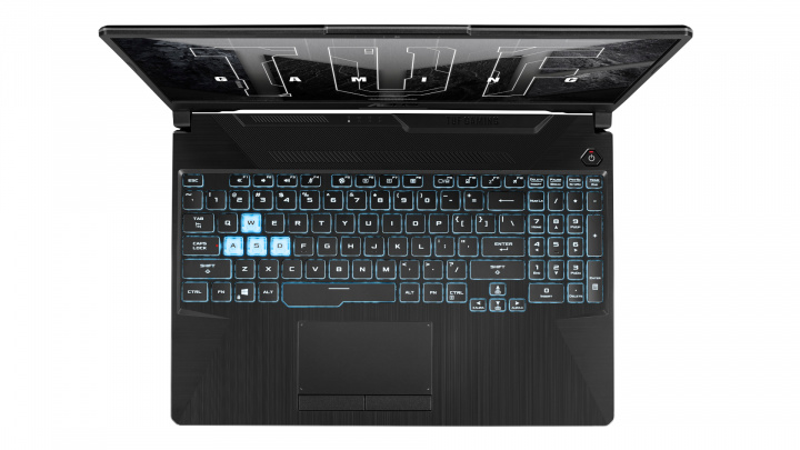 Laptop Asus TUF Gaming A15 - widok klawiatury