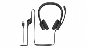 Słuchawki z mikrofonem Logitech H390 USB czarne 981-000406