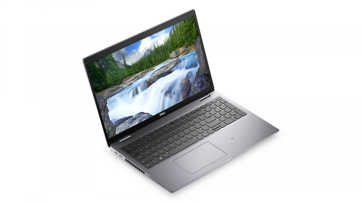 Laptop Dell Latitude 5520 szary - widok frontu lewej strony1