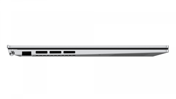 Zenbook 14 OLED Touch UX3402VA Foggy Silver - widok lewej strony