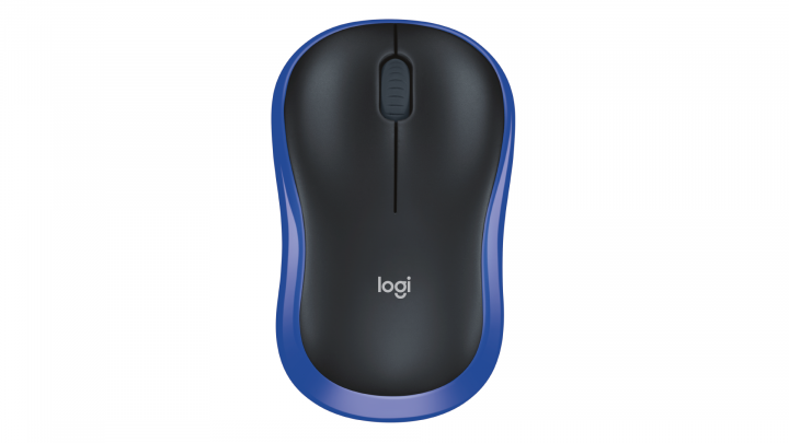 Mysz bezprzewodowa Logitech M185 optyczna niebieska 910-002239 - widok frontu v2