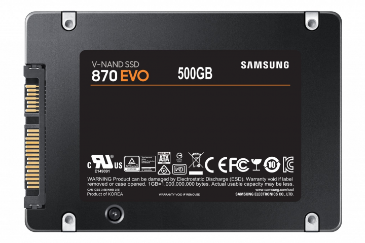 Dysk SSD Samsung 870 EVO 500GB MZ-77E500B 25 - widok spodu