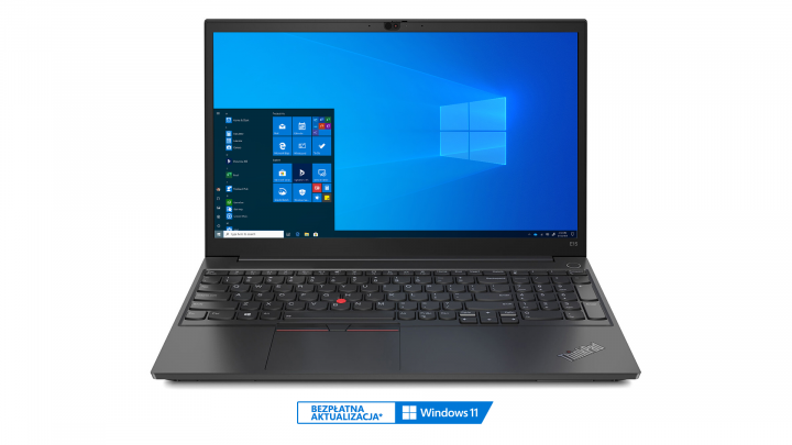Laptop Lenovo ThinkPad E15 czarny gen 2 Intel widok frontu