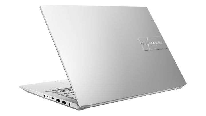 VivoBook Pro 14 OLED M6400RC W11H Cool Silver - widok klapy lewej strony