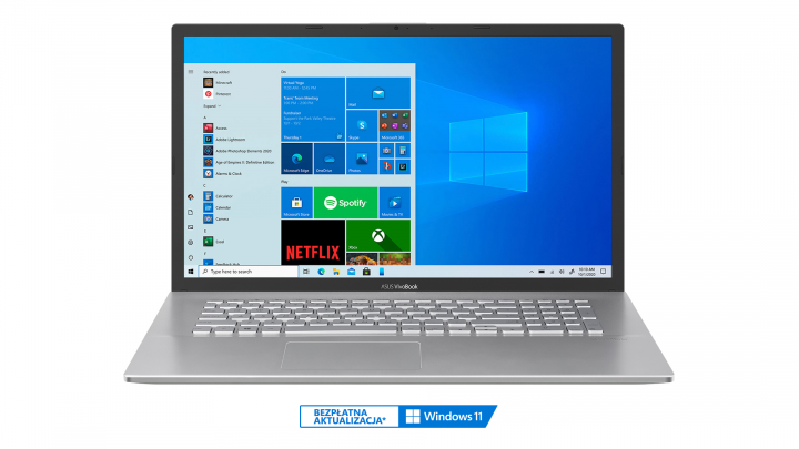 Asus VivoBook X712JA W10H widok frontu