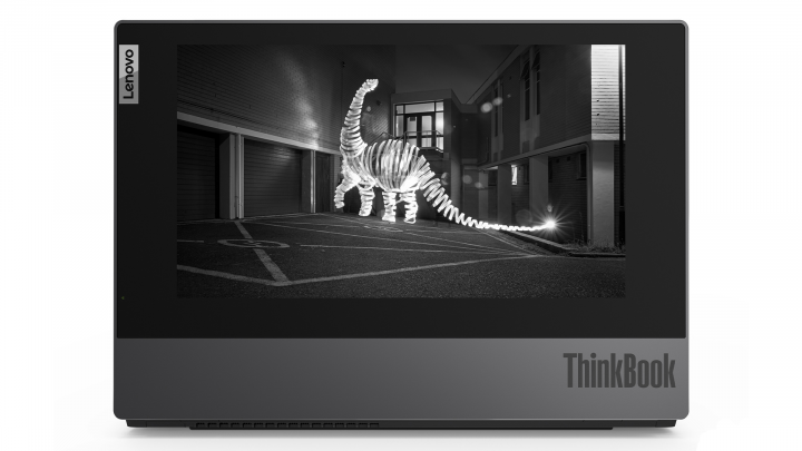 Laptop Lenovo ThinkBook Plus czarny widok klapy