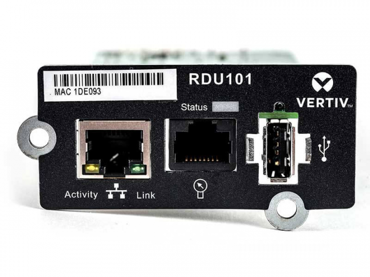 Karta sieciowa Vertiv Liebert GXT5 Intellislo Comms Card RDU101 - widok portów