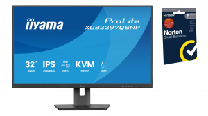 Monitor iiyama ProLite XUB3297QSNP-B1 32" IPS QHD 1ms 100Hz USB-C Dock + Norton Small Business card 250G