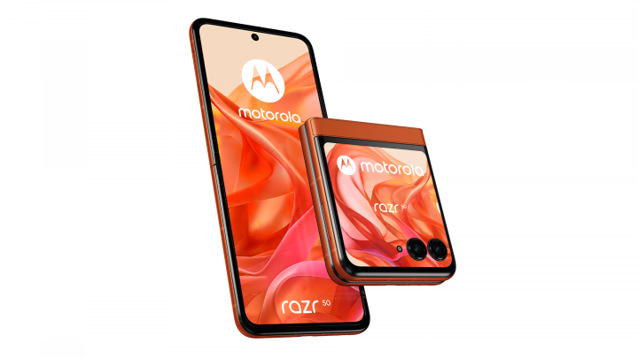 Smartfon Motorola razr 50 pomarańczowy