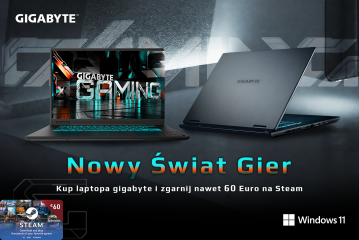 Gigabyte A16 - Nowy Świat Gier - Kup laptopa gigabyte i zgarnij nawet 60 Euro na Steam 11