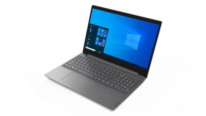 Laptop Lenovo Essential V15 IIL szary - widok frontu prawej strony
