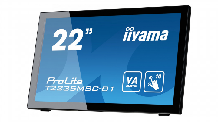 Monitor z dotykowym ekranem IIYAMA ProLite T2235MSC-B1 - widok frontu prawej strony