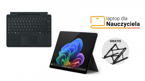 Laptop dla Nauczyciela Microsoft Surface Pro 11 ZIN-00024 X Elite X1E-78-100 Touch 13" OLED 120Hz 16GB 512SSD Adreno W11Pro Grafitowy + Etui z klawiaturą 