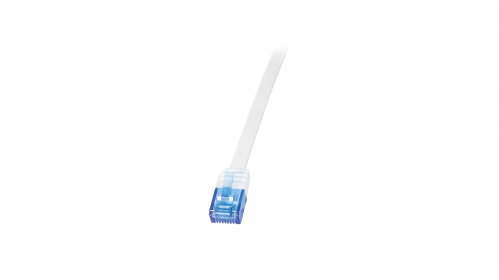 Patchcord LogiLink CAT 6 UTP biały płaski