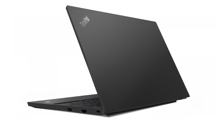 Laptop Lenovo ThinkPad E15 czarny widok tylu prawej strony