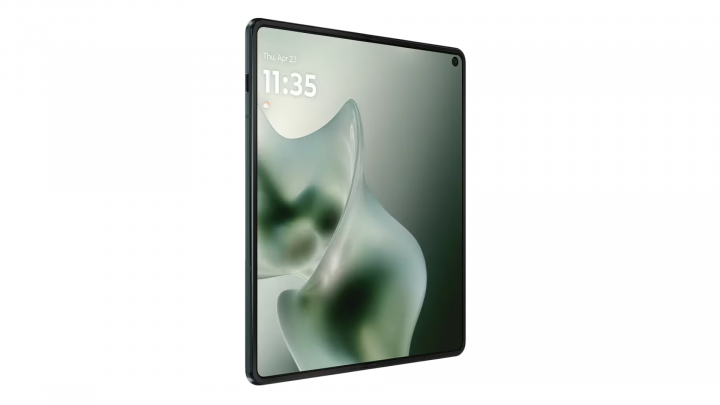 Smartfon Motorola razr Fold czarny bok przodem