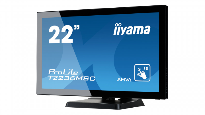 Monitor z dotykowym ekranem IIYAMA ProLite T2236MSC-B2 - widok frontu prawej strony2