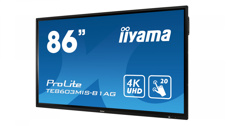 Monitor IIYAMA ProLite TE8603MIS-B1AG - widok frontu prawej strony