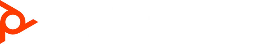 Poly logo silver partner invert