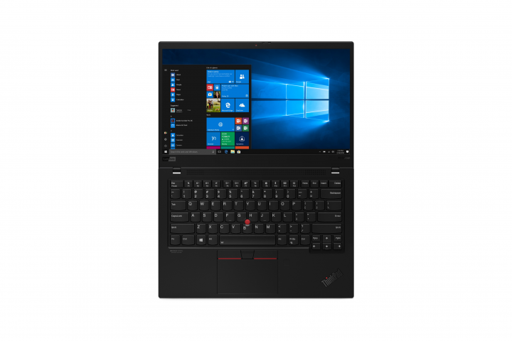 Laptop Lenovo ThinkPad X1 Carbon (7 gen) czarny - widok z góry