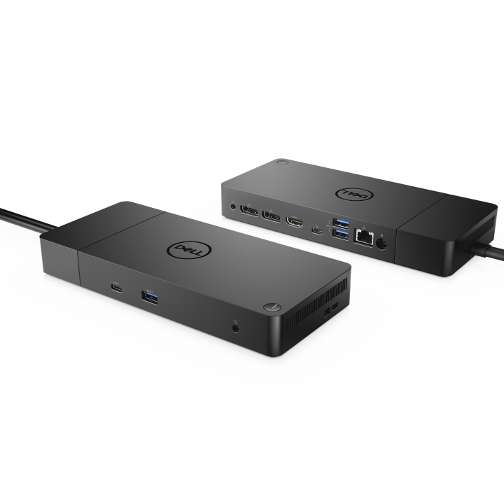 Replikator portów Dell USB Type-C WD19DC 240W - widok frontu i tyłu