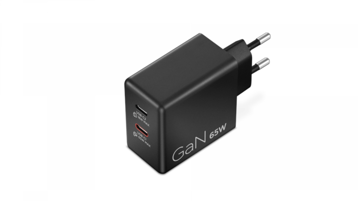 Ładowarka Lenovo 40AW065BEU Dual USB-C 65W GaN Charger Black EU 4