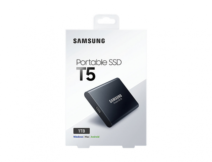 Dysk SSD Samsung T5 1000GB MU-PA1T0BEU 2,5 Przenośny - widok opakowania