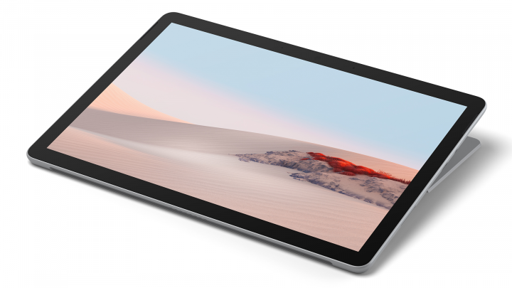 Microsoft Surface GO 2 srebrny - widok frontu prawej strony