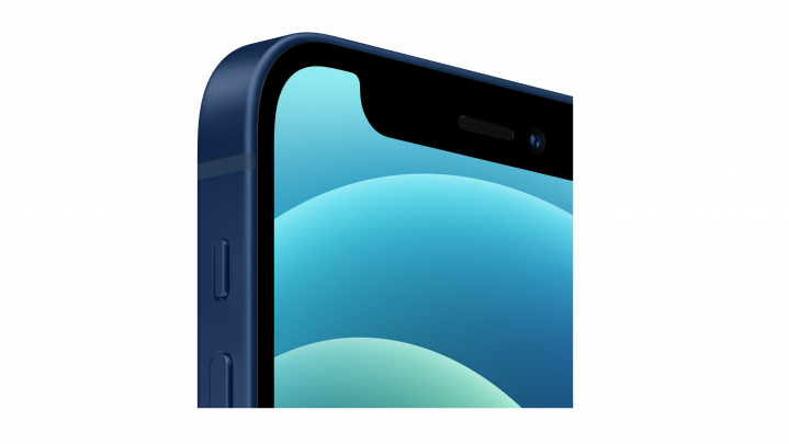 Smartfon Apple iPhone 12 mini niebieski - widok przedniego aparatu