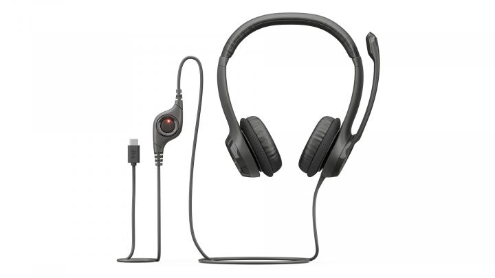 Słuchawki z mikrofonem Logitech H390 USB-C czarne 981-001576