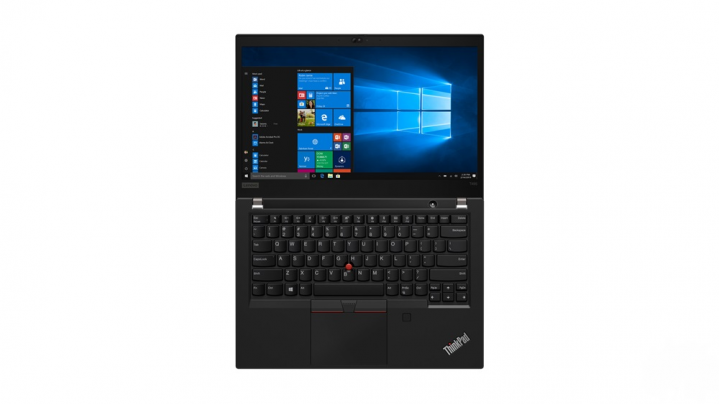 Laptop Lenovo ThinkPad T495 czarny - widok z góry