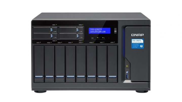 Serwer NAS QNAP TVS-1282T3-i7-32G - widok frontu