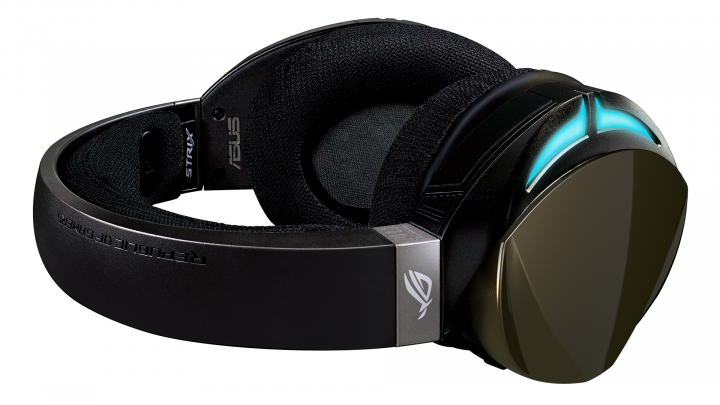 Słuchawki Asus ROG Strix Fusion 500 90YH00Z2-B8UA00 czarne - widok z boku
