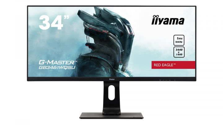 Monitor IIYAMA G-Master GB3461WQSU-B1 czarny - widok frontu