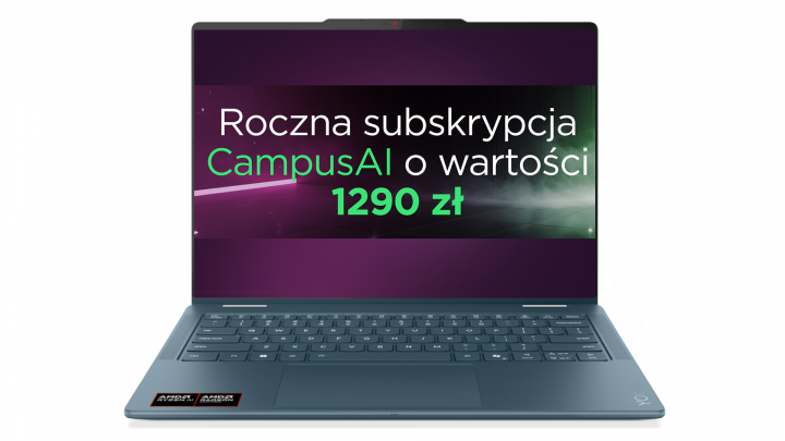 Laptop 2w1 Lenovo Yoga 7 14AKP10 W11H Tidal Teal + Etui i rysik w zestawie Campus AI
