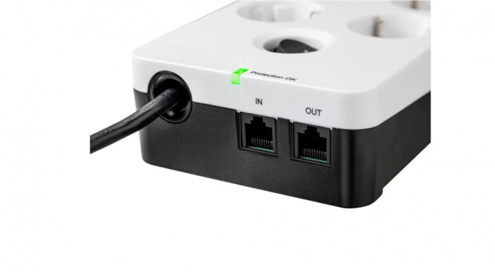 Listwa antyprzepięciowa Eaton 6xFR Tel@ 2xUSB 1,5m PB6TUF 2